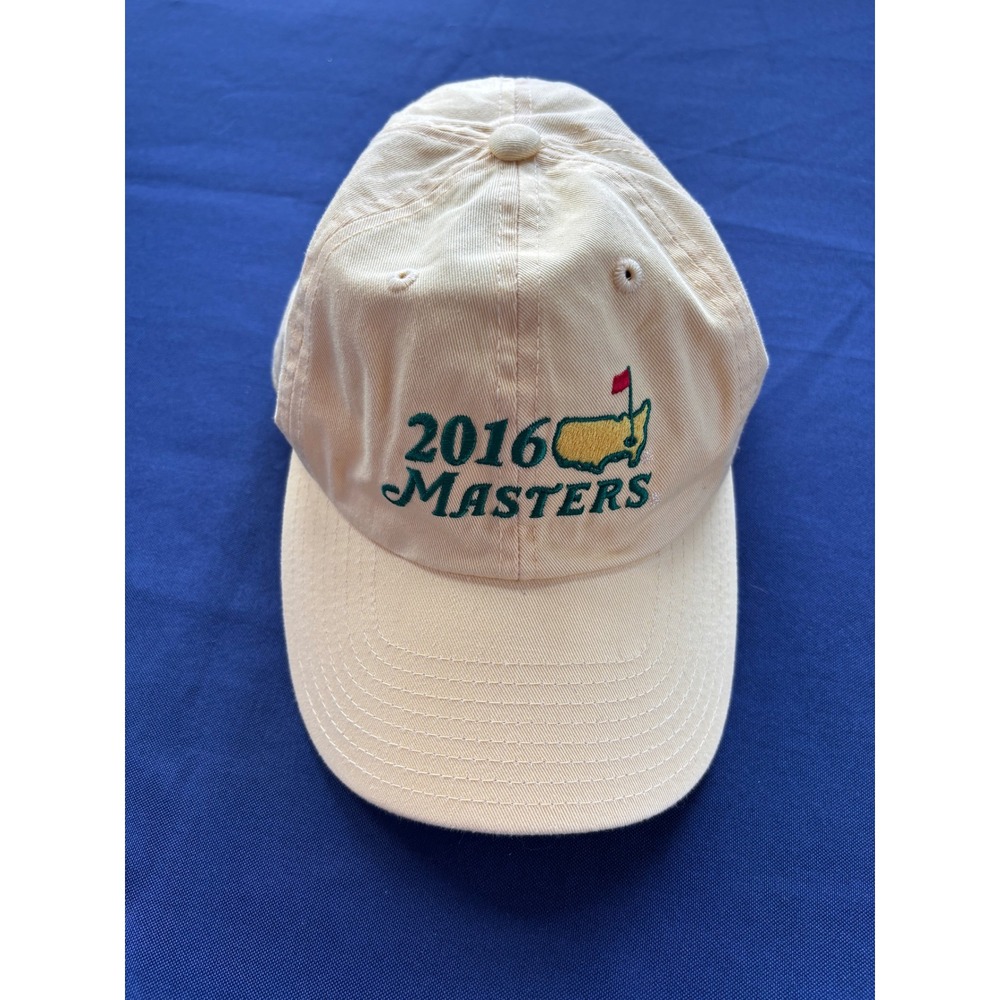 American Needle 2016 Masters Golf Hat Yellow Adjustable Cotton Twill Cap